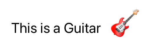 Screenshot of a Guitar emoji